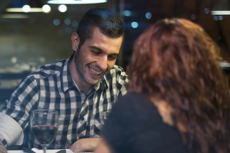 Happy Speed Dating Couple Meeting In Greensboro